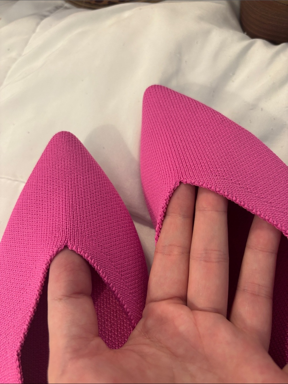 Rothy’s The Point Flats Hot Pink - Picture 4 of 9